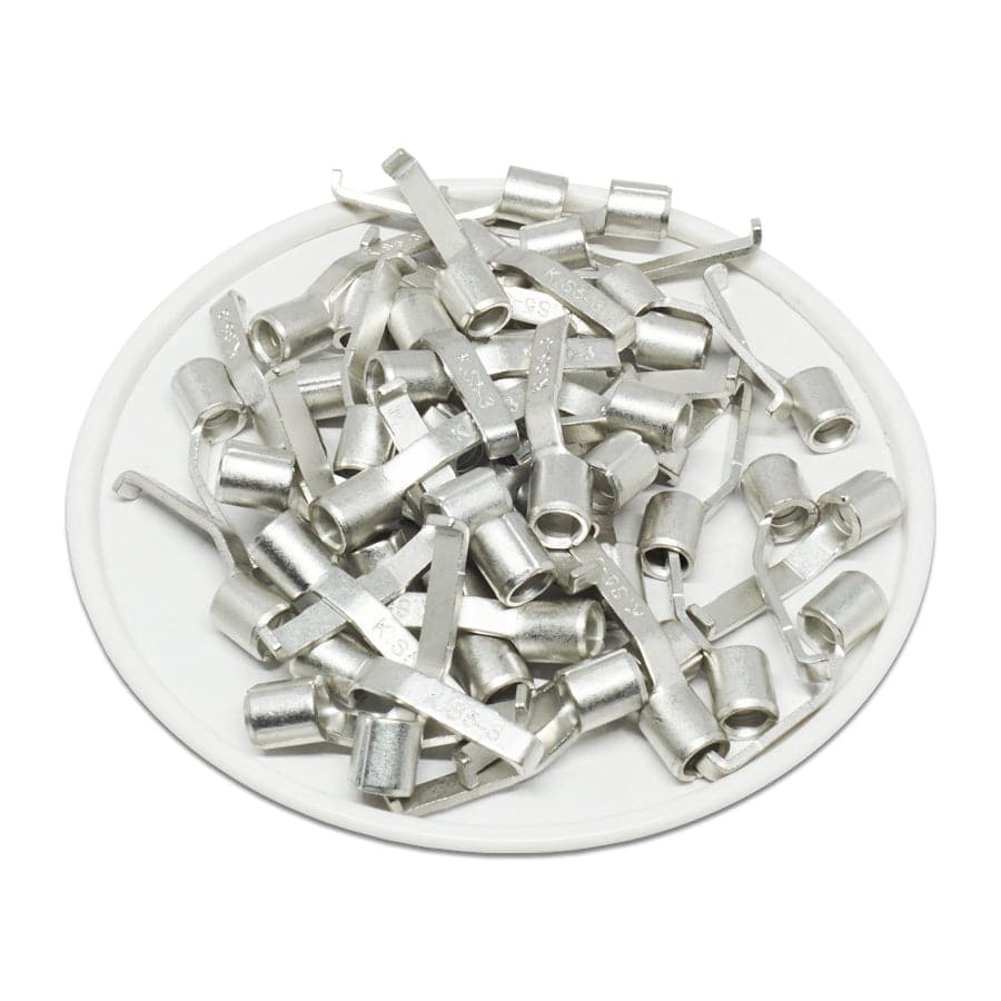 LBNB5-3 - 12 a 10 AWG Sin aislamiento Lipped Blade Terminales, 1/8" Width, UL Recognized, 50 piezas