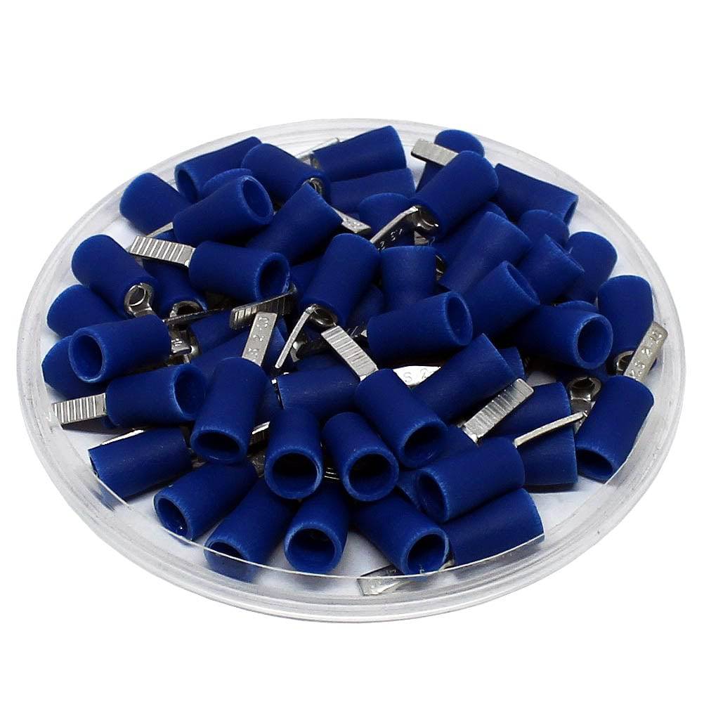 16 a 14 AWG Con aislamiento de vinilo Flat Blade Terminales, Butted Seam, UL Approved, 100 piezas - DBV2-9