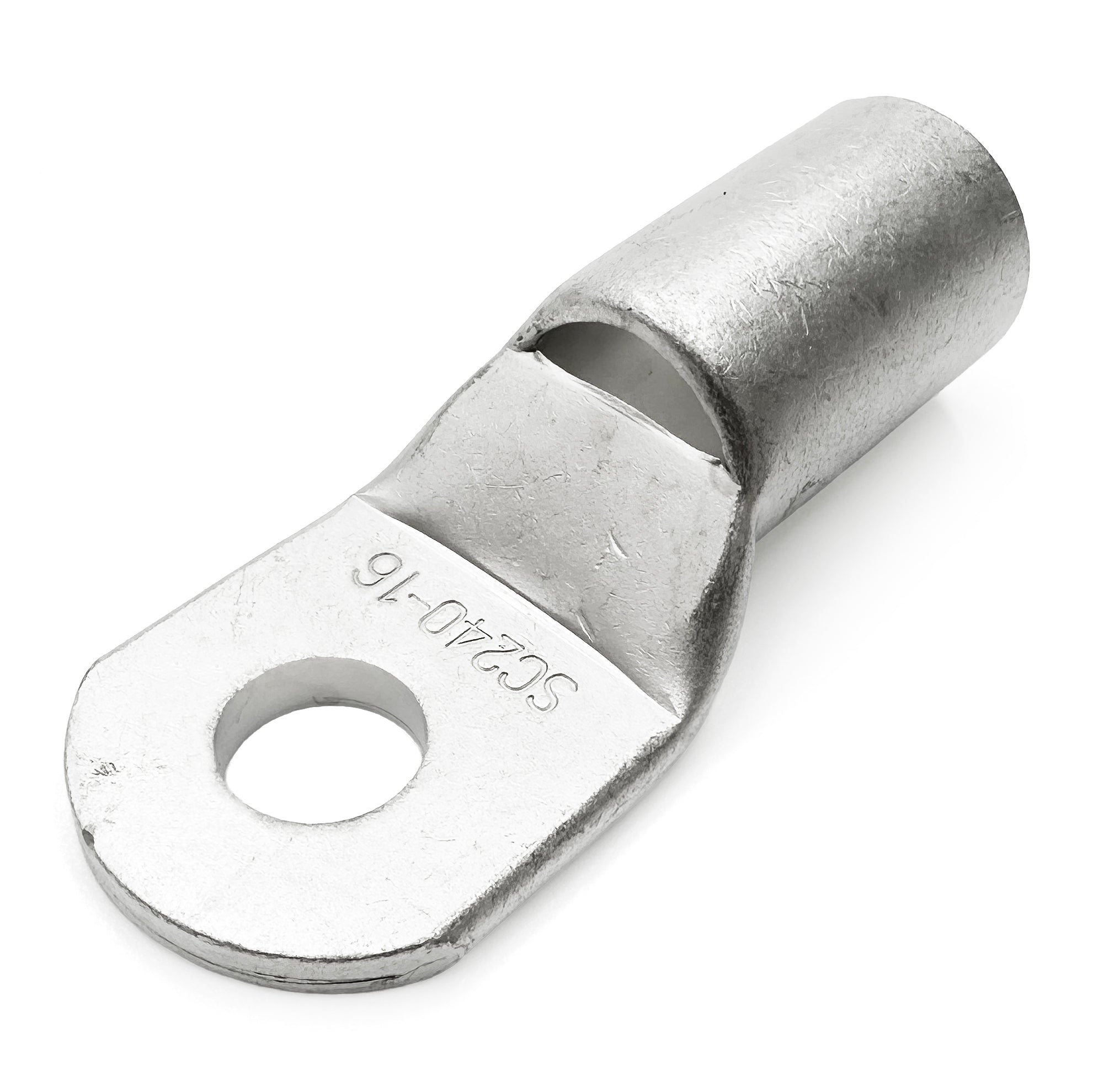 SCH24016 - 400 MCM Sin aislamiento Tubular Ring Lugs, 5/8" Orificio, 5 piezas