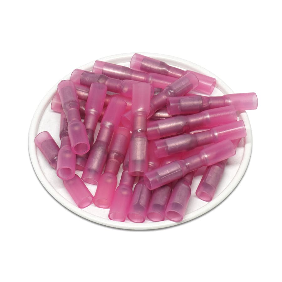 22 a 16 AWG Termorretráctiles Female Conectores tipo bala, 0.156" Tab, Polyethylene, 25 piezas - SBTF100-4