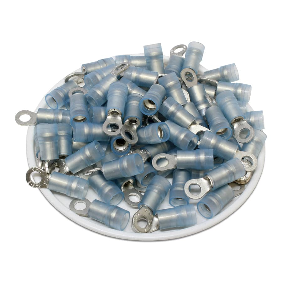 RNYDS2-3.7 De nailon Terminales de anillo - Double Crimp 16-14AWG