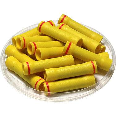 BVT5CD1 - 12 a 10 AWG a 22 a 16 AWG Vinyl Step Down Conectores de empalme a tope, Amarillo, 50 piezas