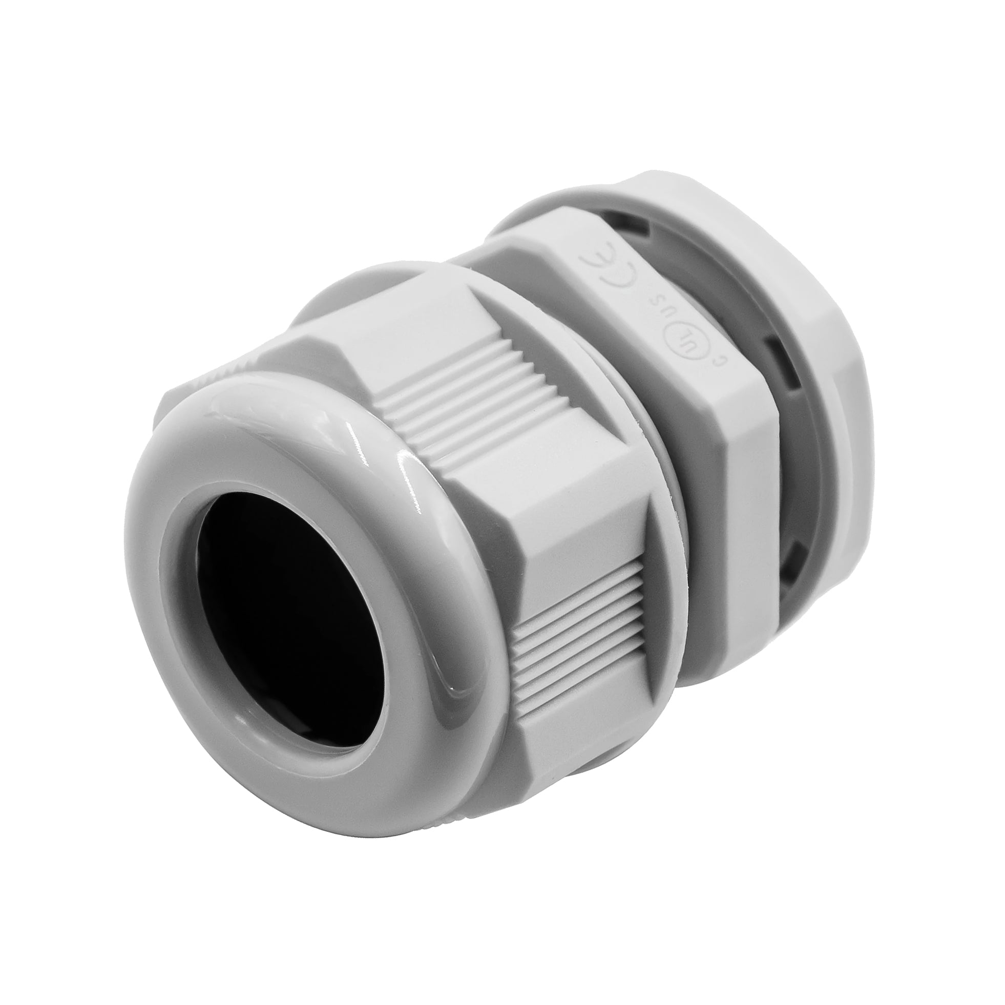 N3416GY - 3/4" NPT Thread Nylon Cable Gland, Gray, Range: 3/8" to 5/8", UL Listed, IP68, IP69K - 1 Piece