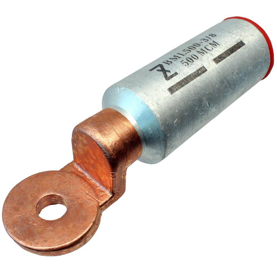 BML240-10 - 500 MCM Bi-metal Compression Lugs, 3/8" Orificio, 1 pieza
