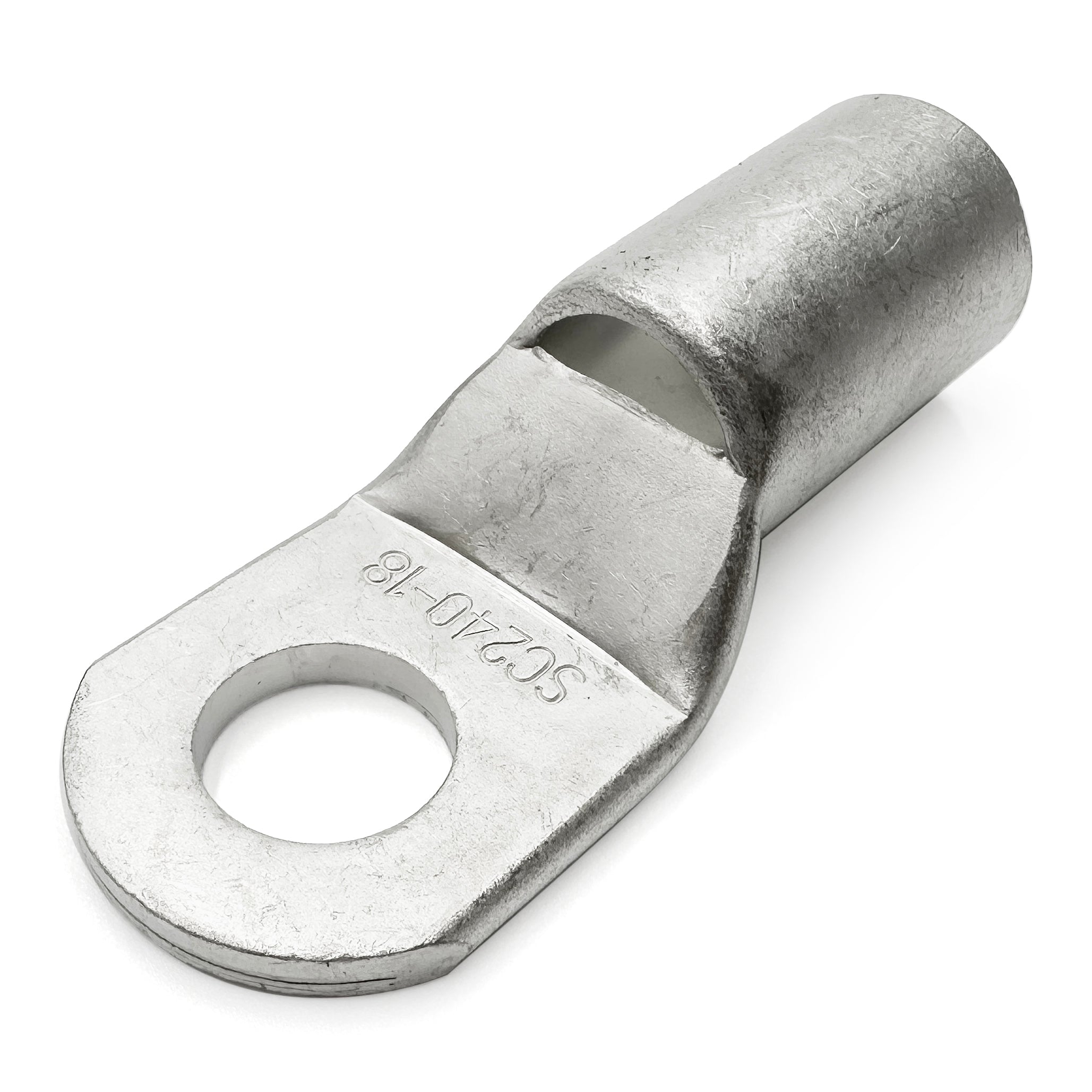SCH24018 - 400 MCM Sin aislamiento Tubular Ring Lugs, 11/16" Orificio, 5 piezas