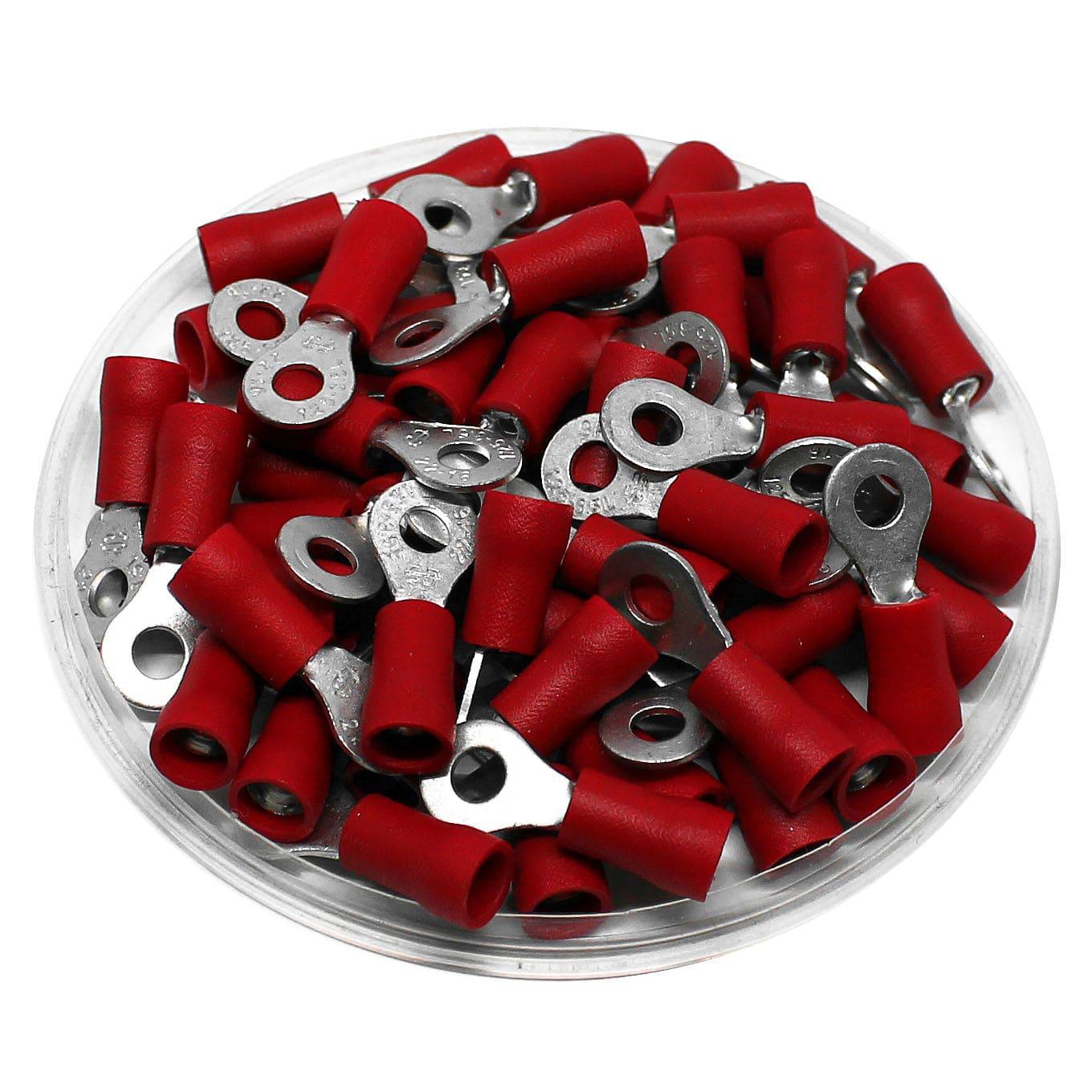 RDL1-4 - Double Crimp Con aislamiento de vinilo Terminales de anillo - 22 AWG a 16 AWG