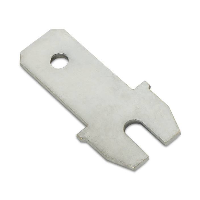DJ6126-6.3x0.8-T - 4.8mm Tab, Quick Connect Male Solder Conectores, Estañado Brass, 100 piezas
