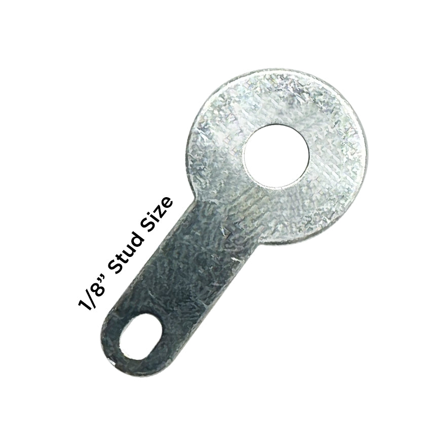 DJ3.2-T Tin Plated Brass Earthing Washer, 1/8" Stud, 100 Pieces