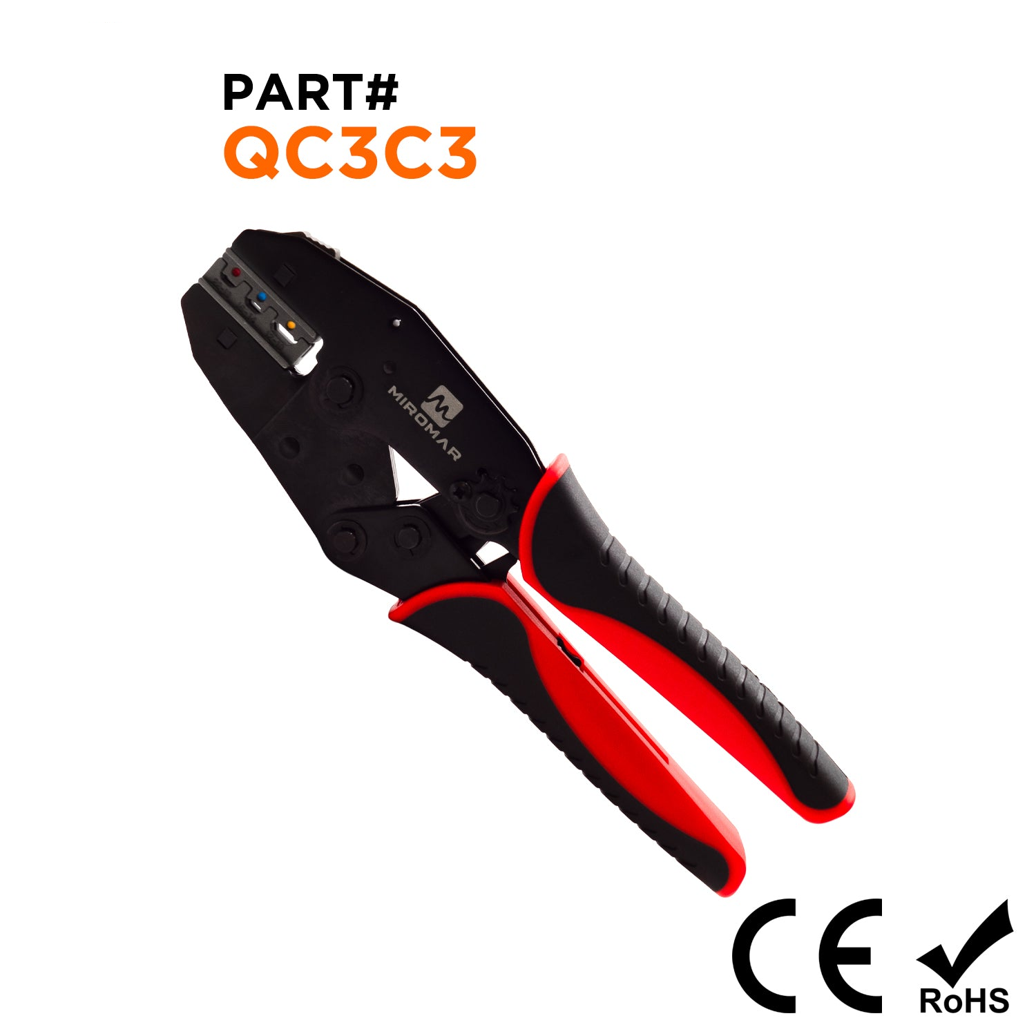 Quick-Change Tool & Die Set for Fully Insulated Quick Disconnects (22 to 10 AWG) - QC3C3