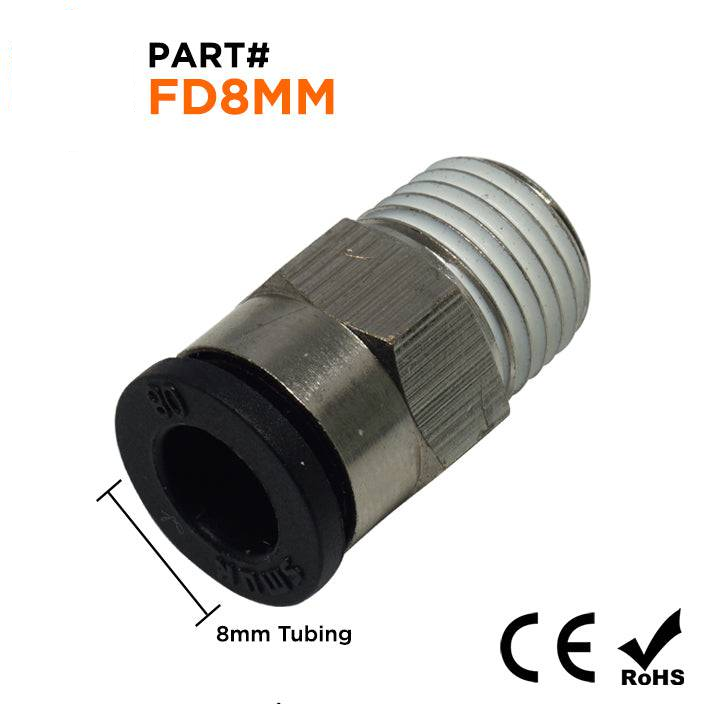 FD8MM - 8mm Valve Fitting for FEK50 & FD120K Pneumatic Press, 1 Piece