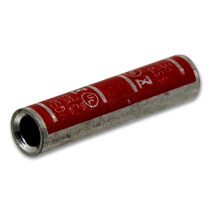 SC8 - 8 AWG Copper Compression Splice Connectors, Short Barrel, Red, 1 Piece