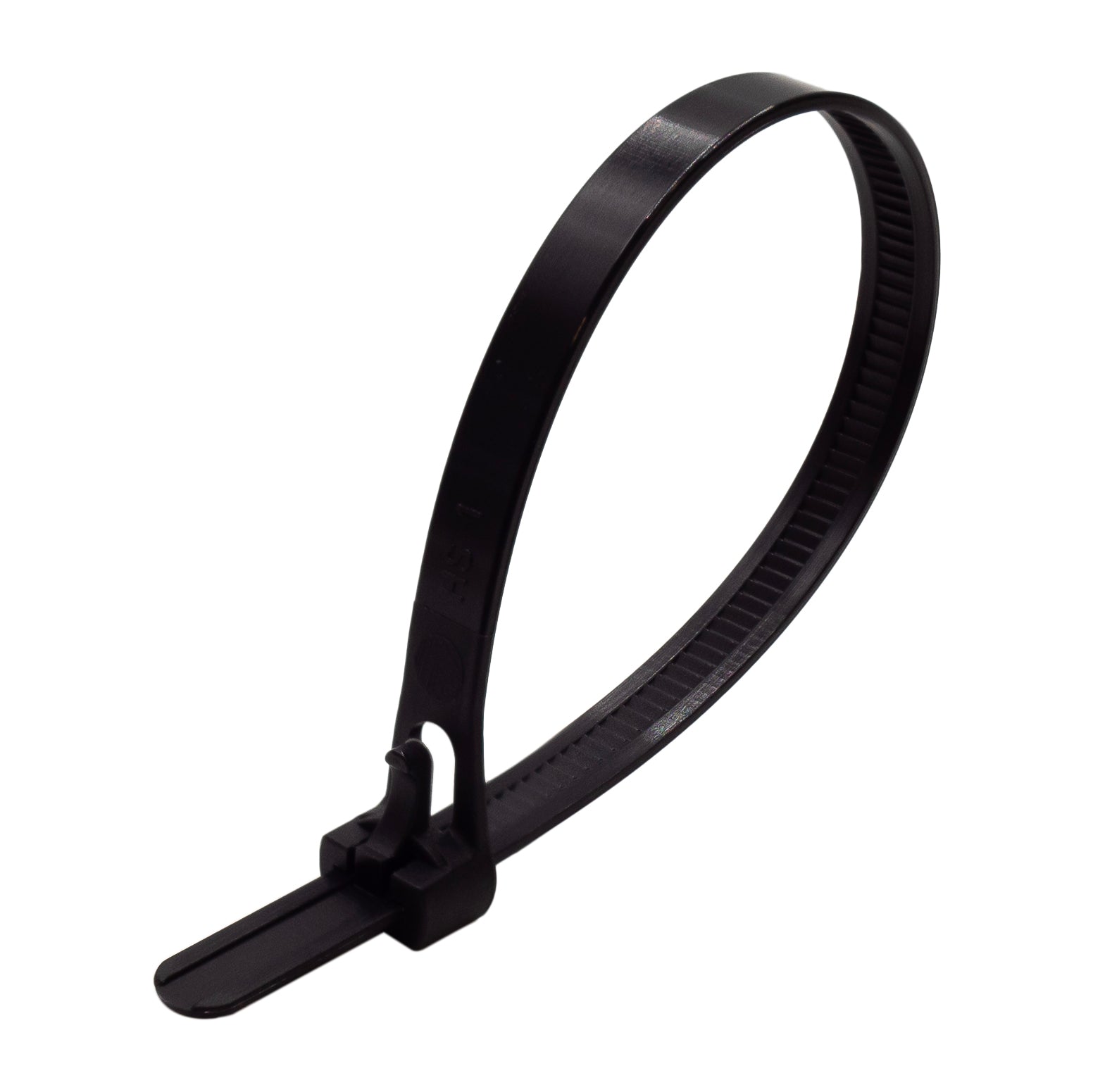 RCT150B - 6" Reusable Cable Ties, 50-lb Tensile, Trigger Release, Black, UV Resistant, UL Recognized, 100-Pack
