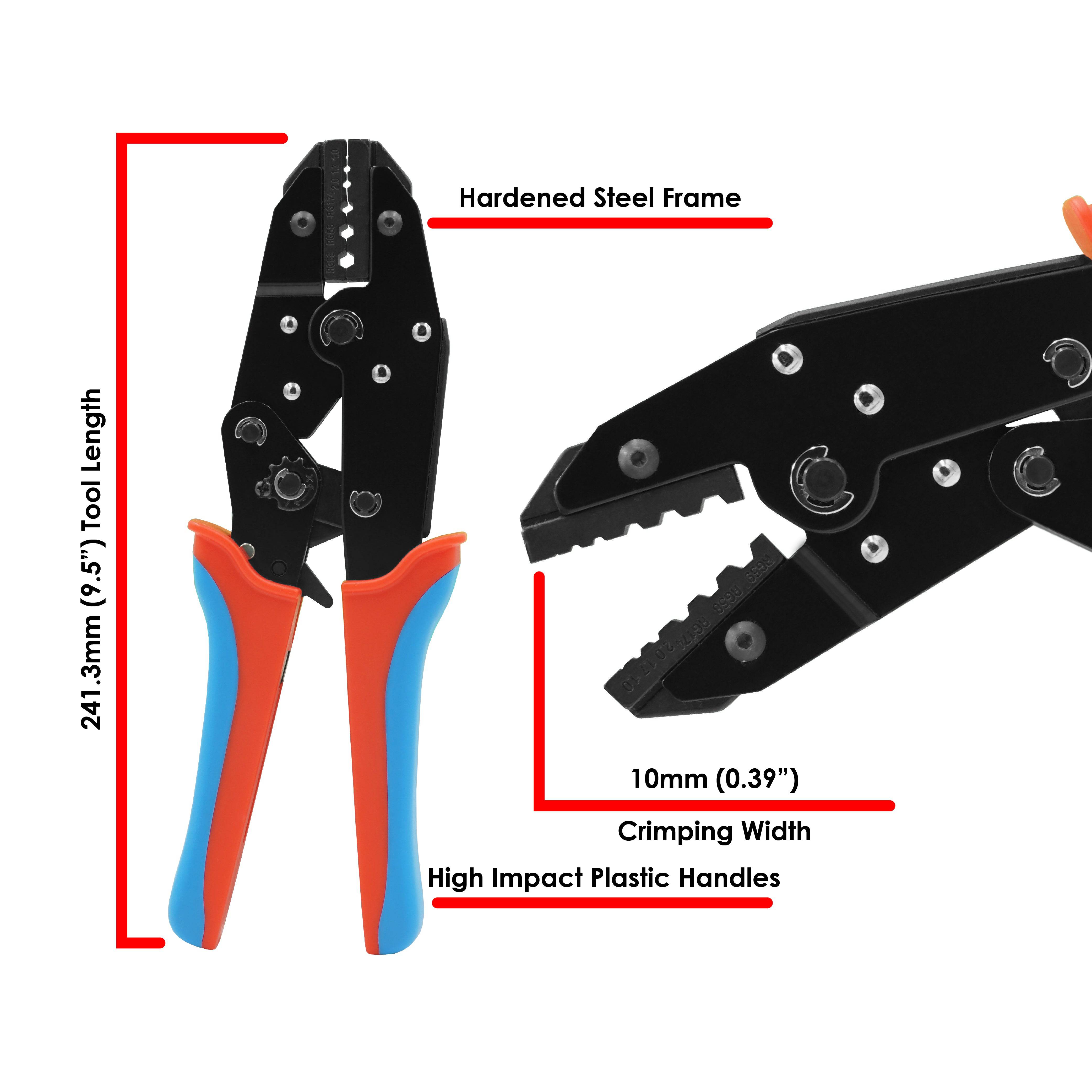 FDT1008141 - Coaxial Crimper - Rango: 4.5mm (.177"), 3.84mm (.151"), 3.25mm (.127"), 2mm (.078")