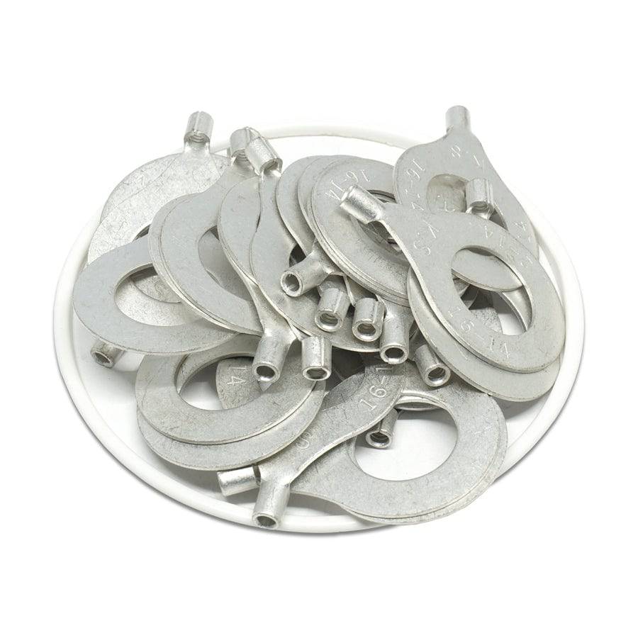 RNB2-14 - 16 to 14 AWG Non Insulated Ring Terminals, 9/16" Stud, UL Recognized, 50 Pieces