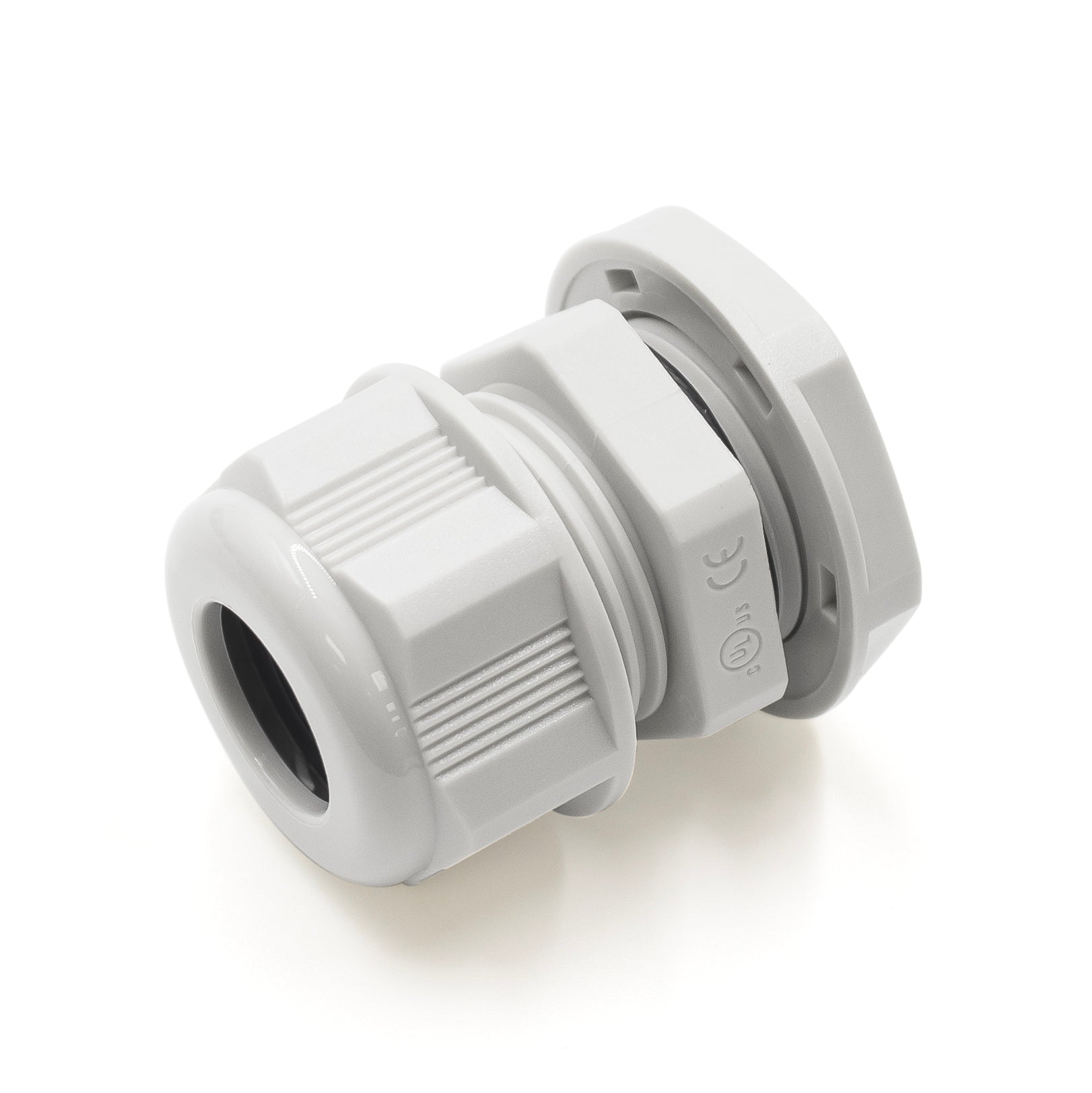 P1612GY - PG16 Rosca De nailon Prensaestopas, Gris, Rango: 1/4" a 1/2", UL Listed, IP68, IP69K - 1 pieza