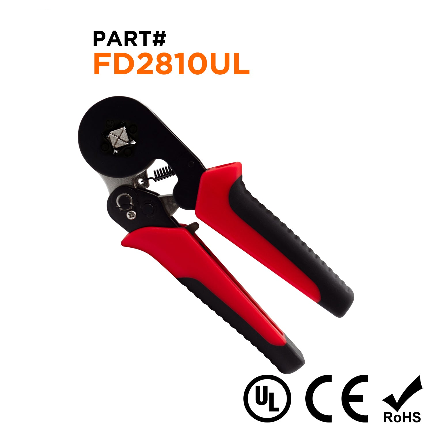 FD2810UL - 28 a 10 AWG Herramienta de crimpado para punteras, Cuadrado Perfil, Approved para UL Ferrules, Self-Adjusting, 1 pieza