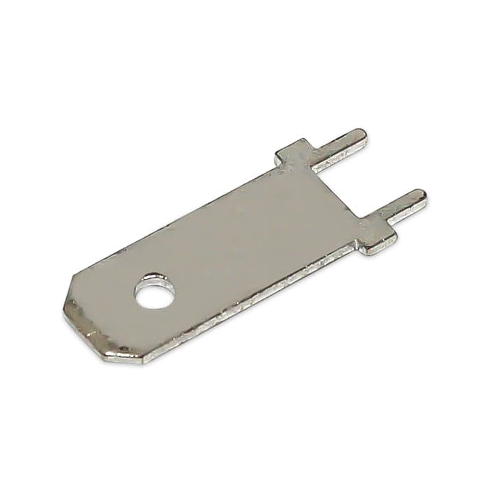 DJ6113-6.3x0.8-T - 6.3mm Tab, Quick Connect Male Solder Connectors, Tin Plated Brass, 100 pieces