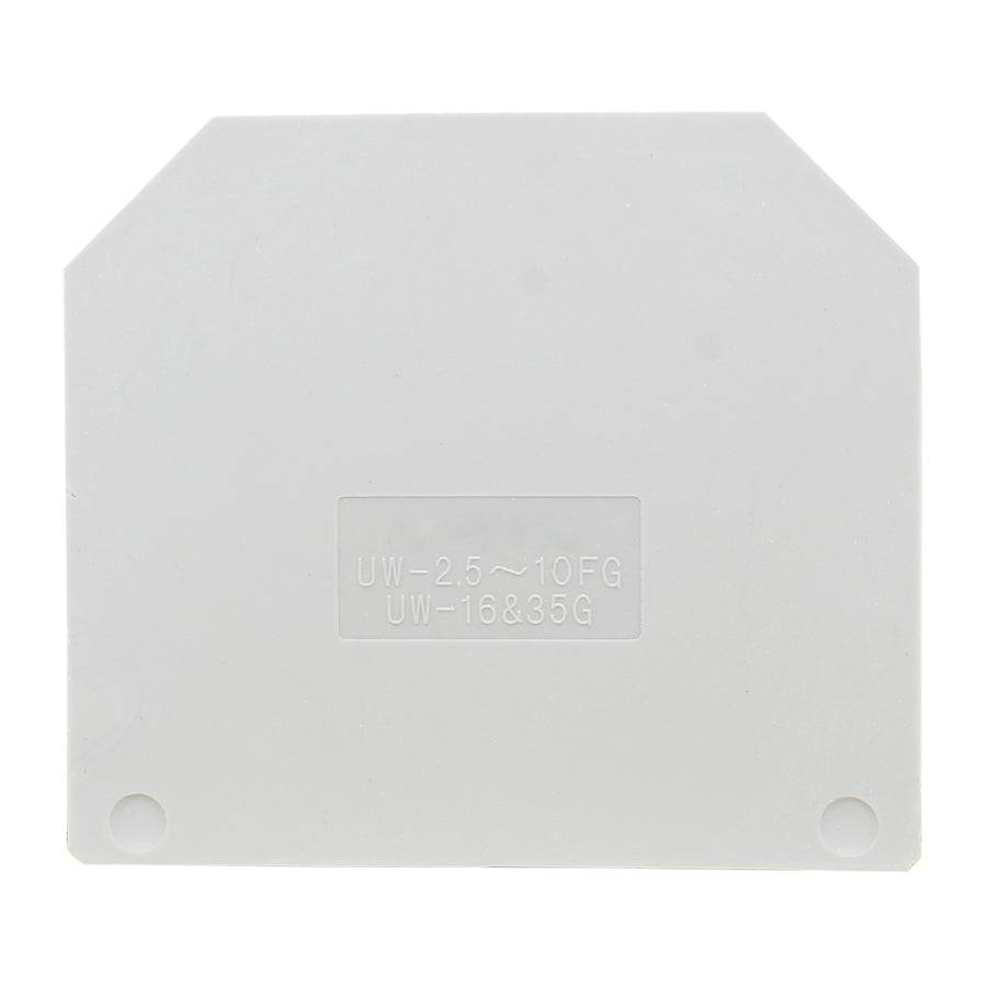 UKJ-W2.5-10FG - End Cover para Screw Clamp Terminal Block, Gris