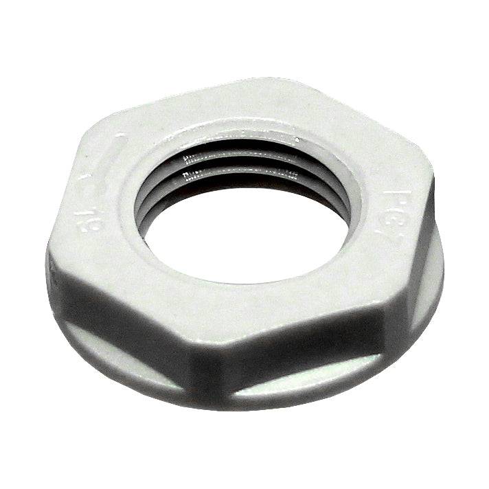 PG7 Thread Nylon Lock Nut for PG Cable Glands, Gray, UL Approved, 1 Piece - PG07GY-LN