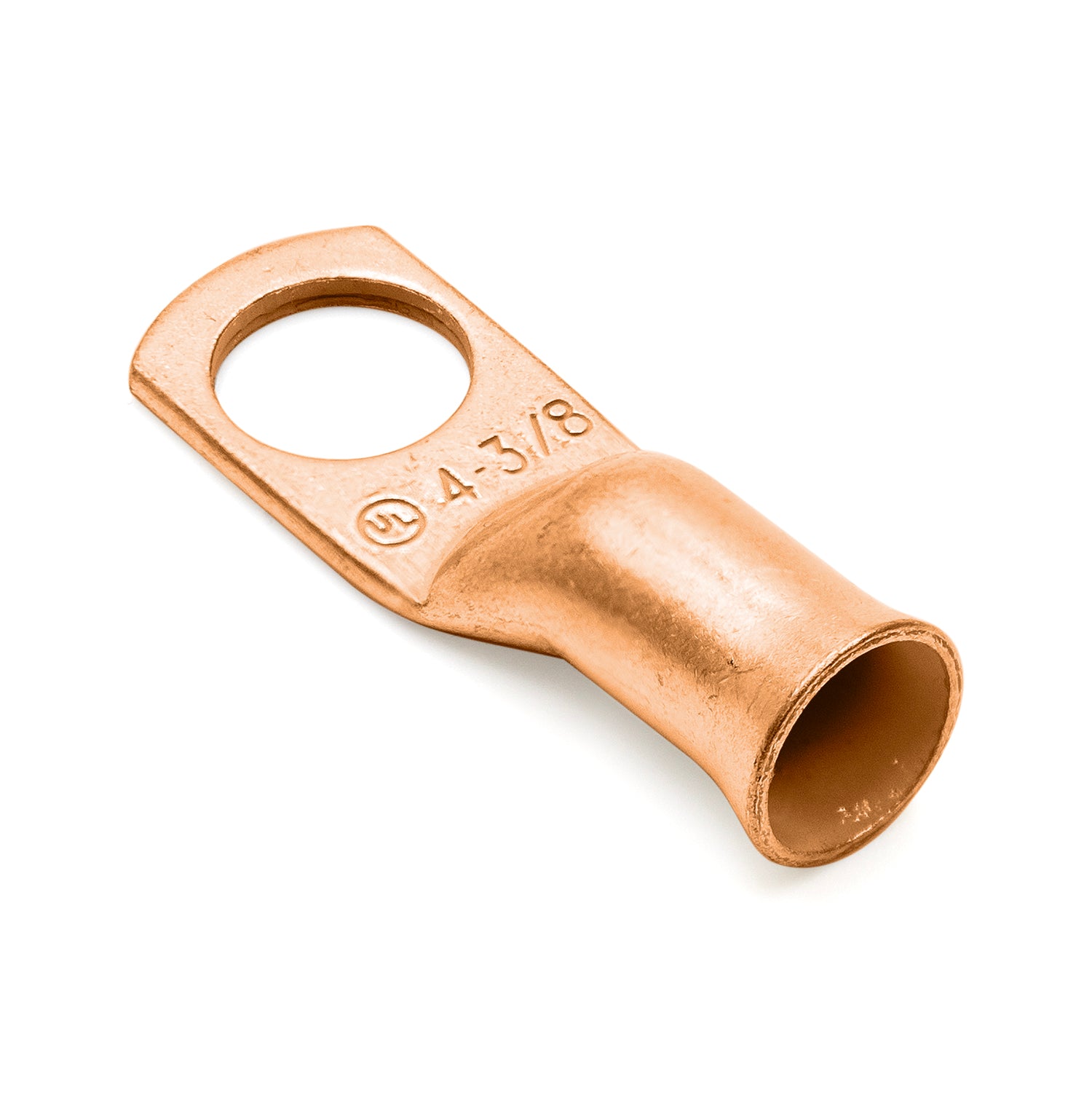 BCL438 - 4 AWG De cobre Battery Cable Lugs, Terminal Lugs, 3/8" Orificio, 1 pieza