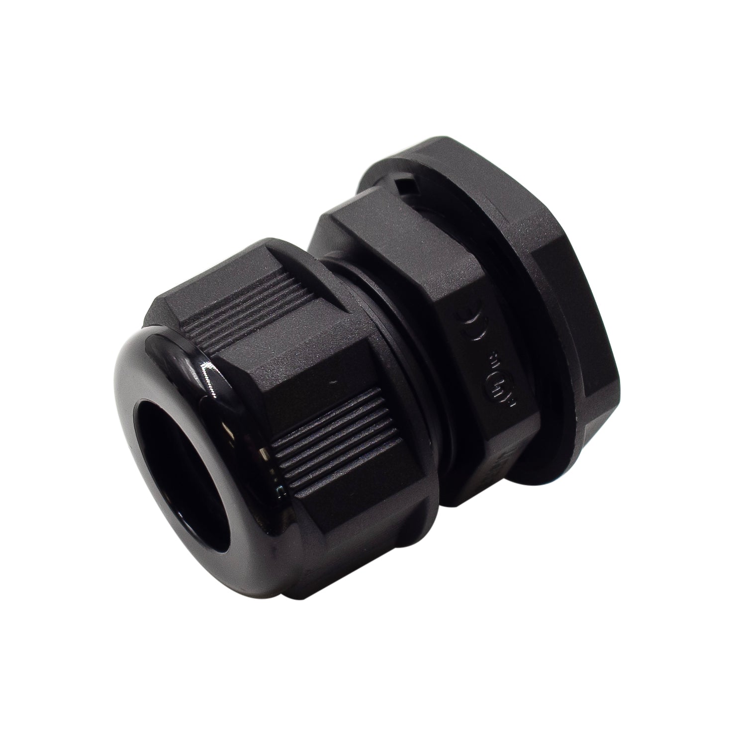 P1612B - PG16 Thread Nylon Cable Gland, Black, Range: 1/4" to 1/2", UL Listed, IP68, IP69K - 1 Piece