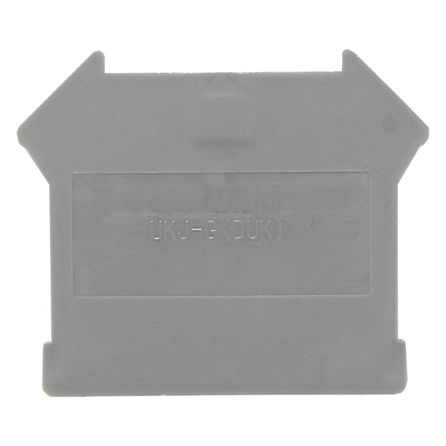 UKJ-G(DUK) - End Cover for Screw Clamp Terminal Block, Gray