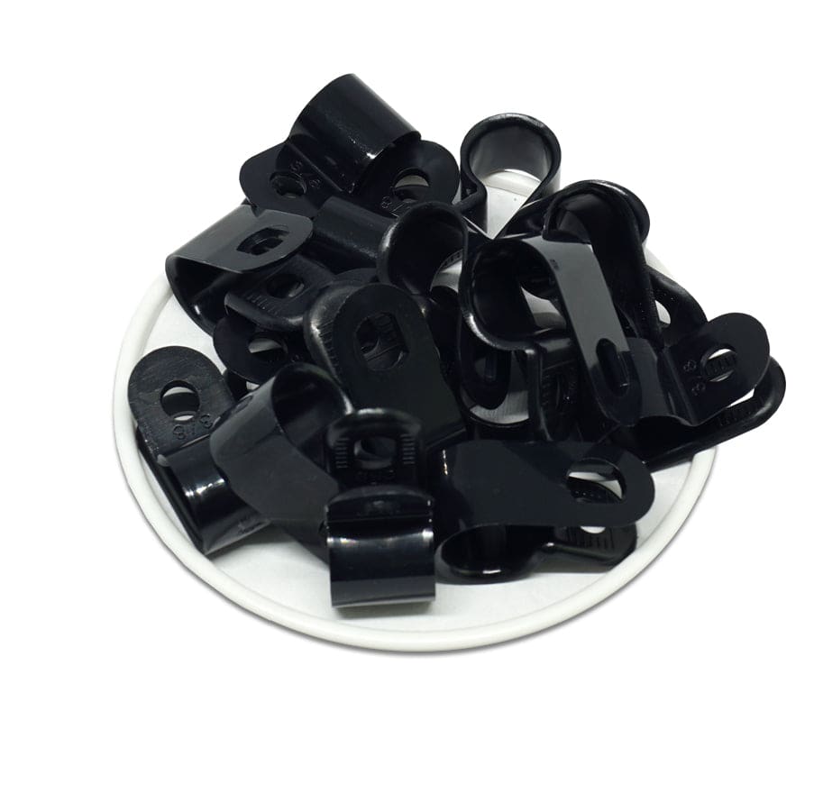 UC2B - Nylon Cable Clamps, Color: Black, Dimensions: 3/8"Bundle, #10 Stud, 100 Pieces