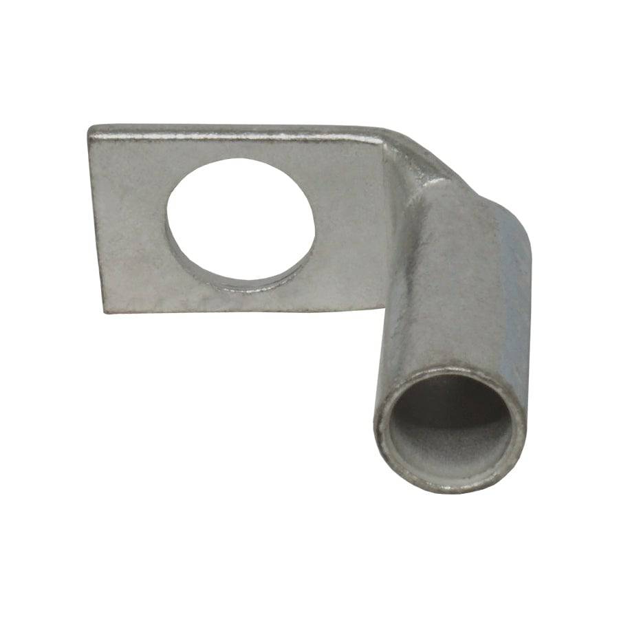 LBF338 - 90 Degree Long Barrel Compression Lug - 3AWG- 3/8" Stud, 1 Piece