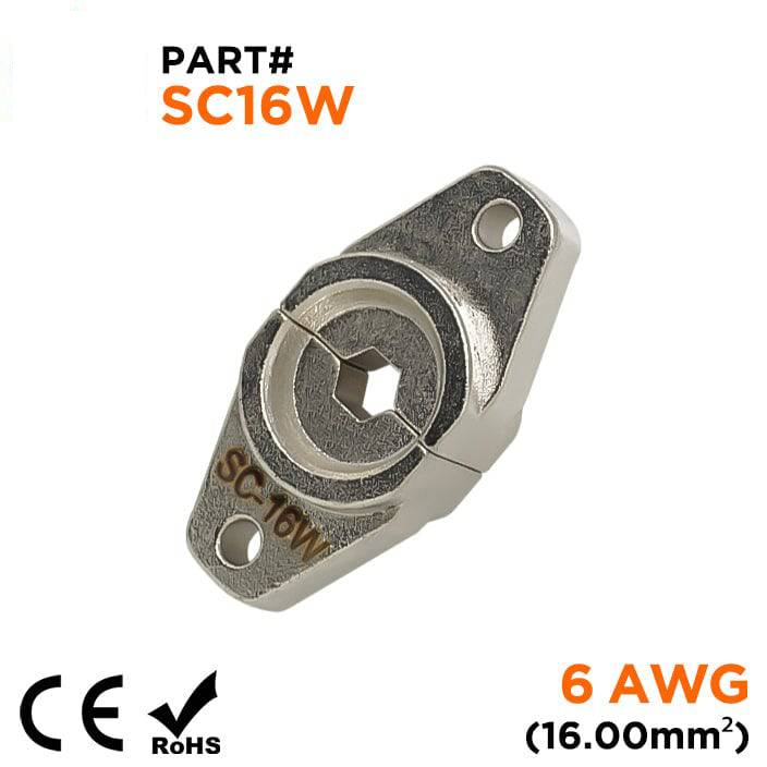 SC16W - Crimping Die for Compression Cable Lugs - 6 AWG - Hexagonal Profile, 1 Piece