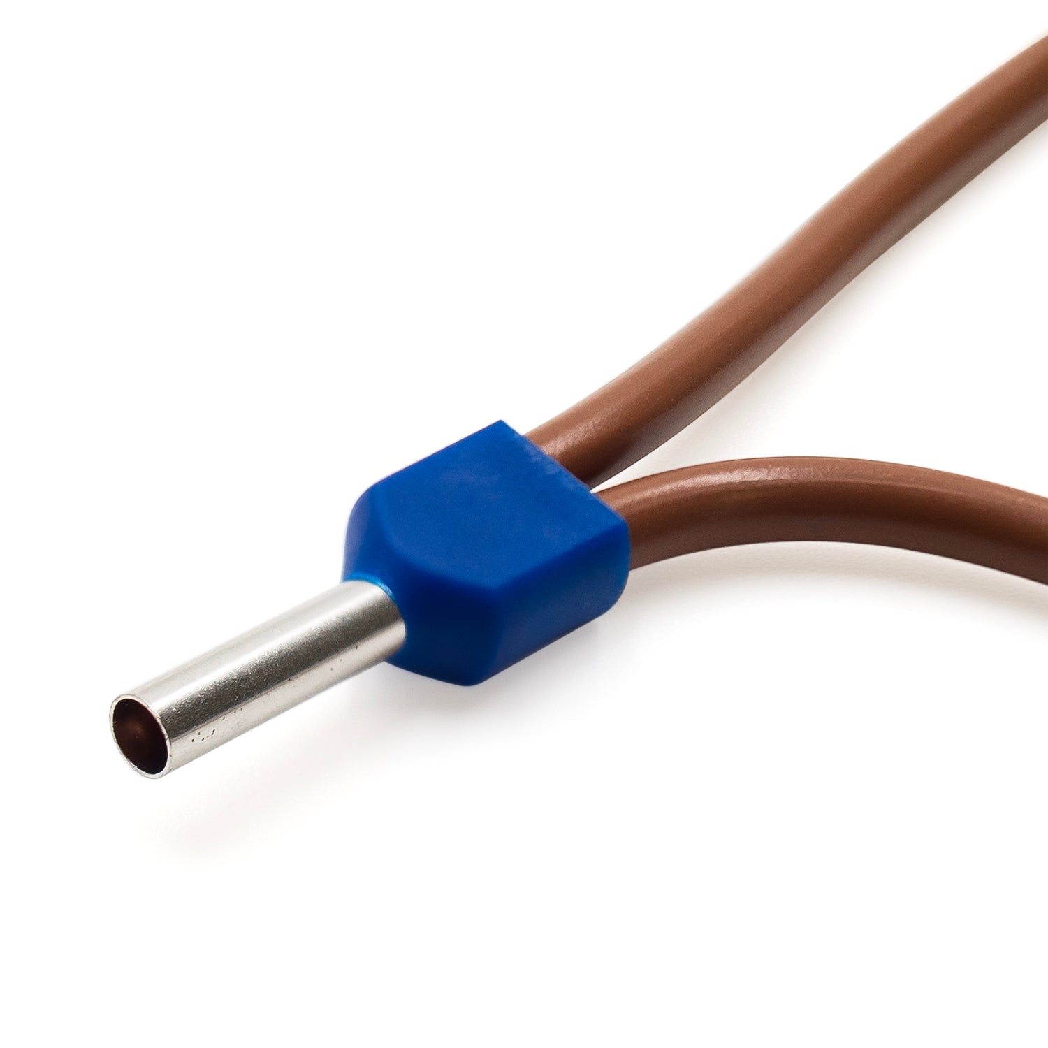 TW25012 - 14 AWG Twin Wire Ferrules, Blue, 12mm Pin, 500 Pieces