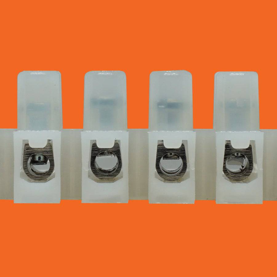 22 to 14 AWG Barrier Strip w/ Wire Protection - 300v, 15A, 12 Poles, 8mm Pitch #GT1450HB-8