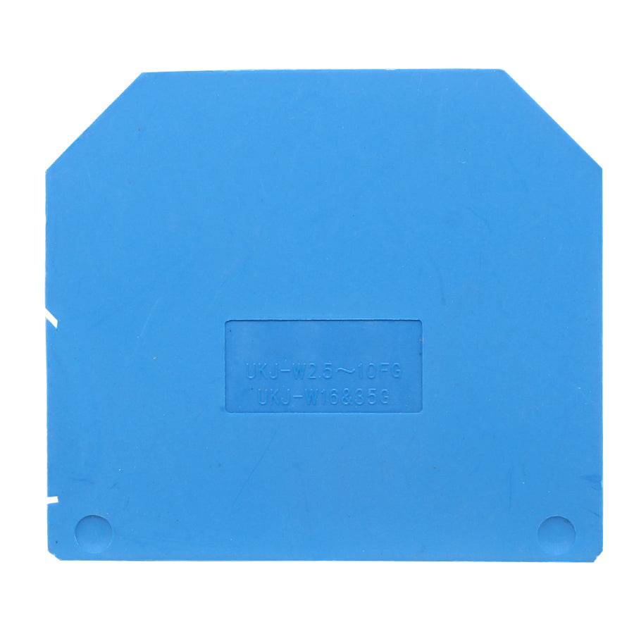 UKJ-W2.5-10FG(BU) - End Cover for Screw Clamp Terminal Block, Blue
