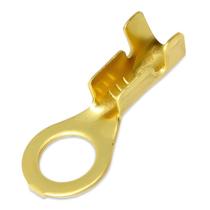 RM040-01B9L - Open Barrel Ring Terminal - 22-16 AWG - #8 Orificio