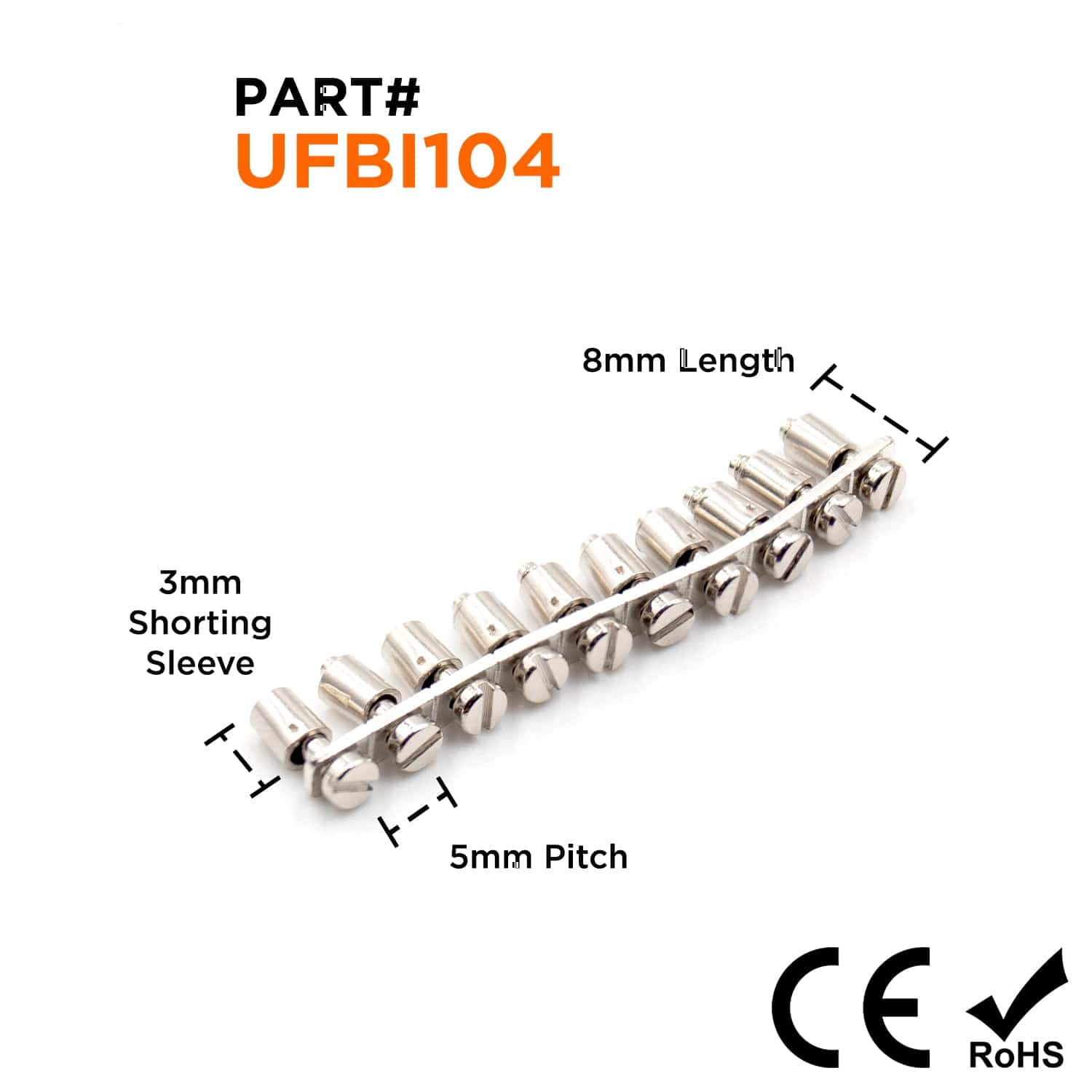 UFBI10-4 - Terminal Block Internal Jumper, 10 Positions, Screw Down