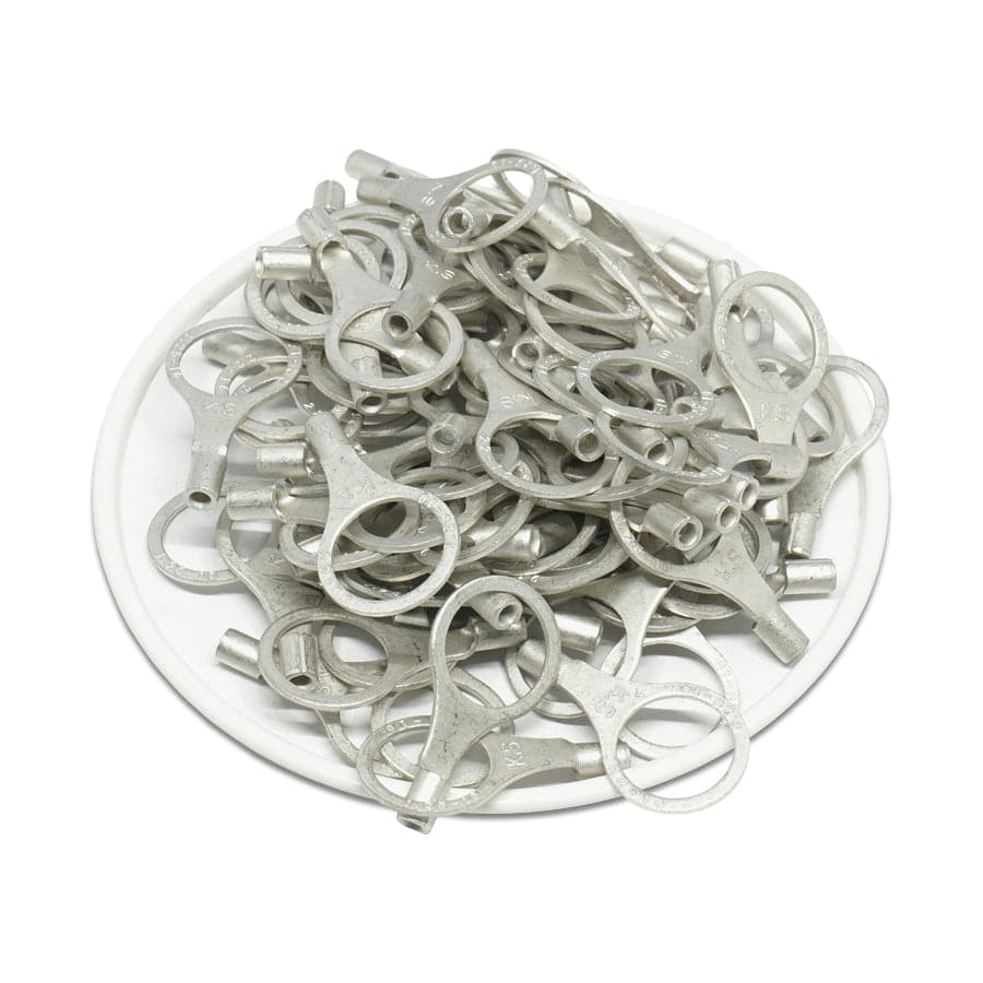 RNB1-10 - 22 a 16 AWG Sin aislamiento Terminales de anillo, 3/8" Orificio, UL Recognized, 100 piezas