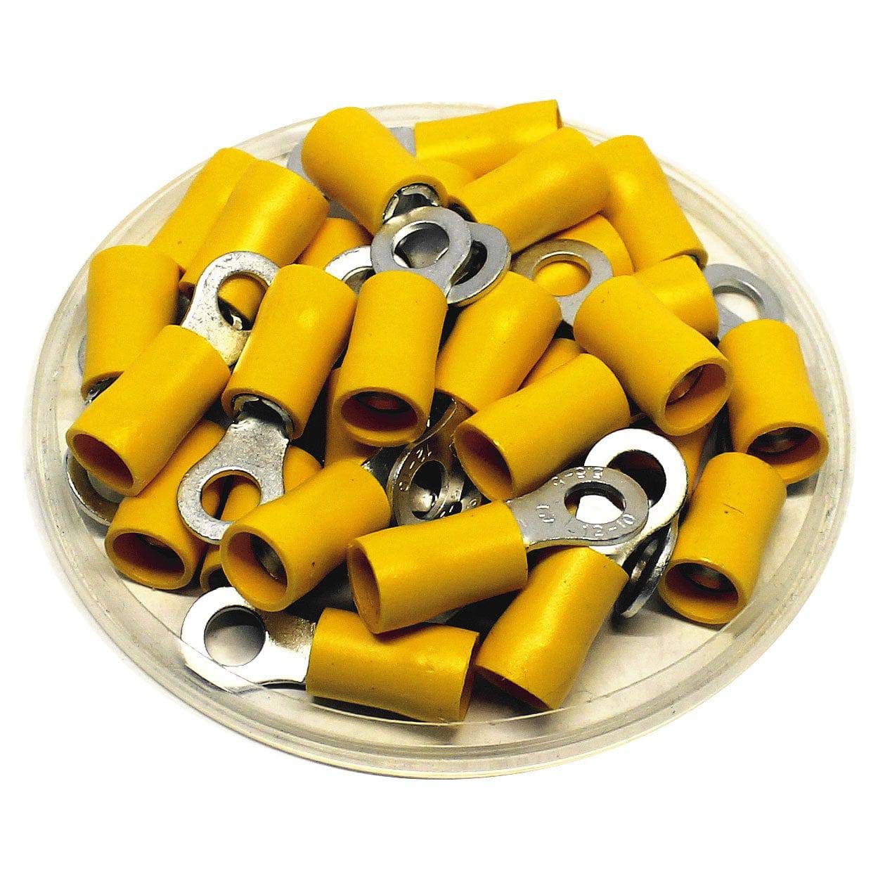 RD5-5 - Double Crimp Vinyl Insulated Ring Terminals - 12-10 AWG - #10 Stud