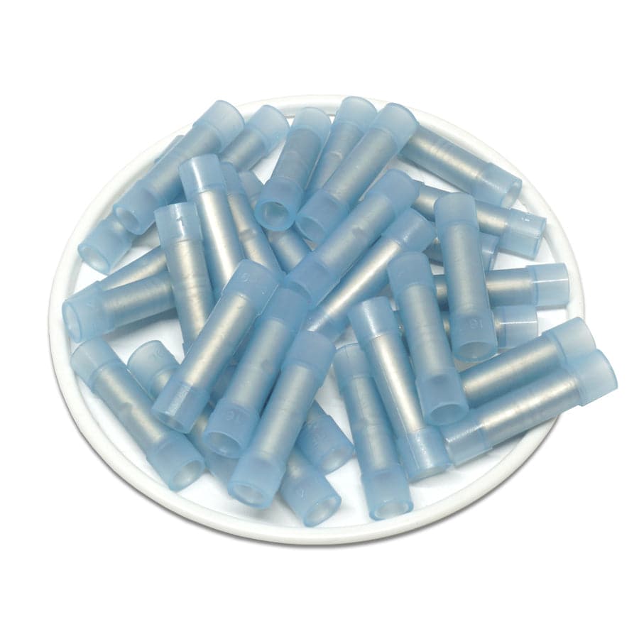 BNYTF2 - 16 a 14 AWG Con aislamiento de nailon Butt Splice Conectores, Estándar/Flared, 100 piezas