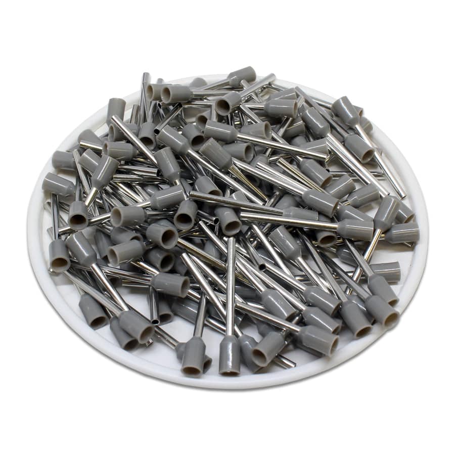 AD07518 - 20 & 18 AWG Insulated Punteras, 18mm Pin, Gris, UL Recognized, 500 piezas