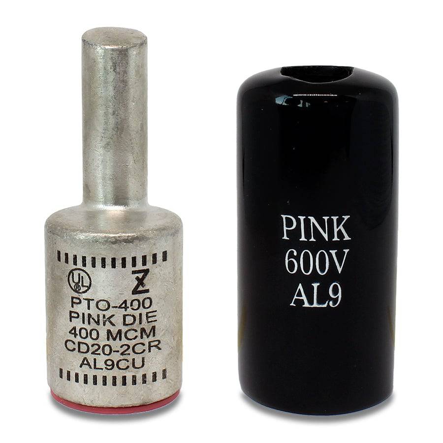 ZPTO400 - 400 MCM Offset Aluminum Compression Pin Adapter, Pink, 1 pieza