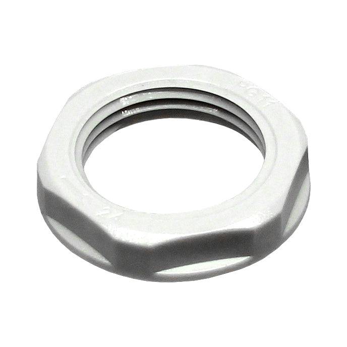M20GY-LN - M20 Thread Nylon Lock Nut for Metric Cable Glands, Gray, UL Approved, 1 Piece