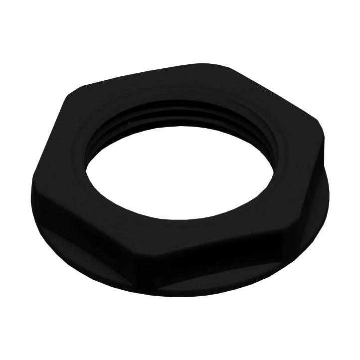 M24B-LN - M24 Thread Nylon Lock Nut for Metric Cable Glands, Black, UL Approved, 1 Piece