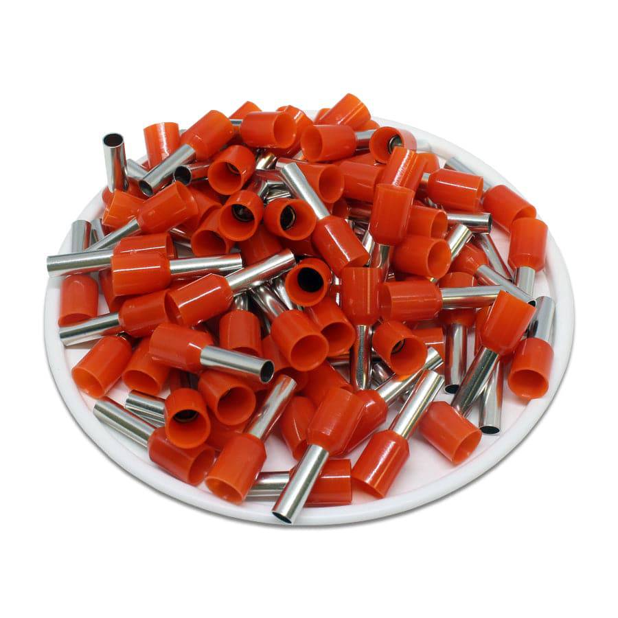 AT40010 - 12 AWG Insulated Punteras, 10mm Pin, Naranja, UL Recognized, 500 piezas
