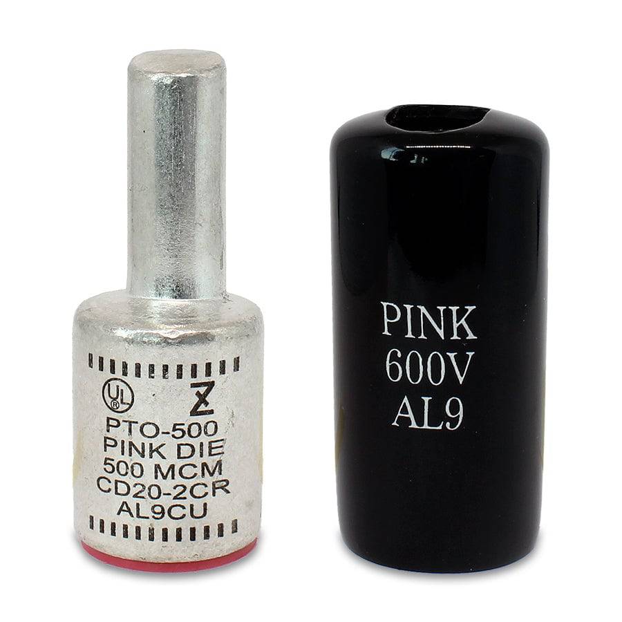 ZPTO500 - 500 MCM Offset Aluminum Compression Pin Adapter, Pink, 1 Piece