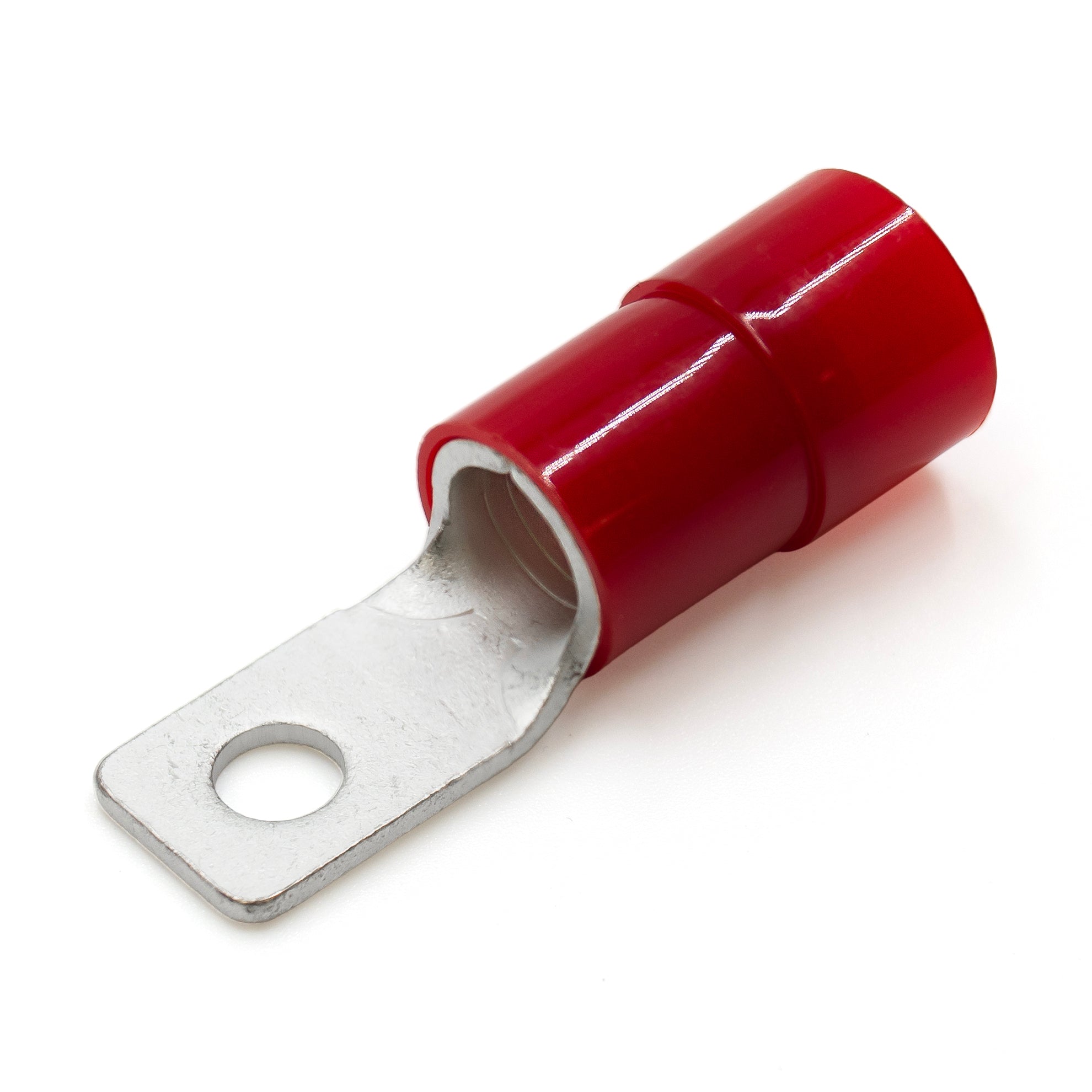 RQ38-6BA - 2 AWG Con aislamiento de nailon Cuadrado Terminales de anillo, 1/4" Orificio, 25 piezas