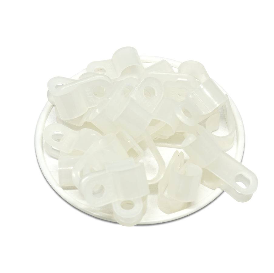 UC1.5N - Nylon Cable Clamps, Color: Natural, Dimensions: 22.6x10mm, 100 Pieces
