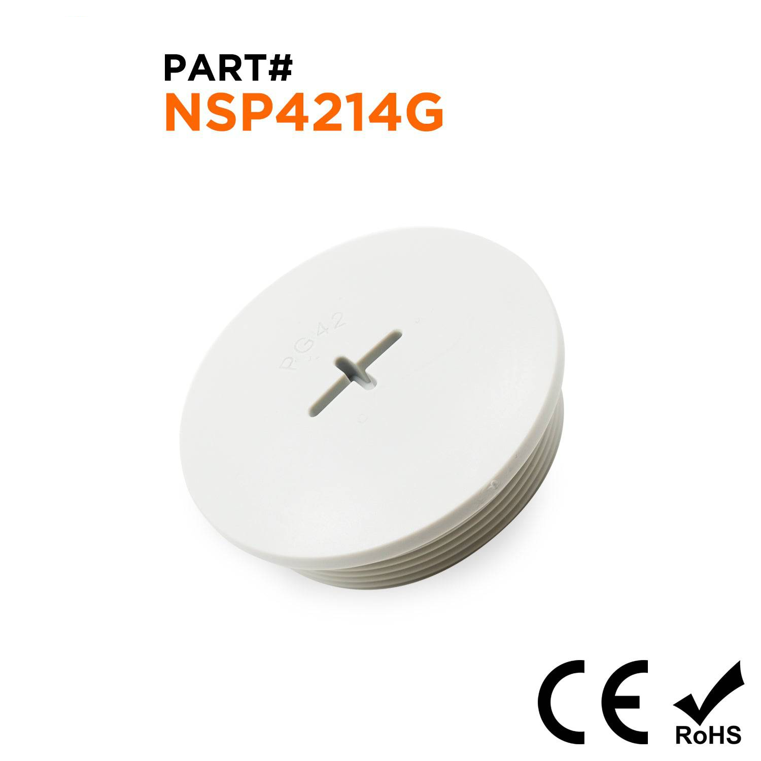 NSP4214G - PG42 Nylon Screw Plug - Gray