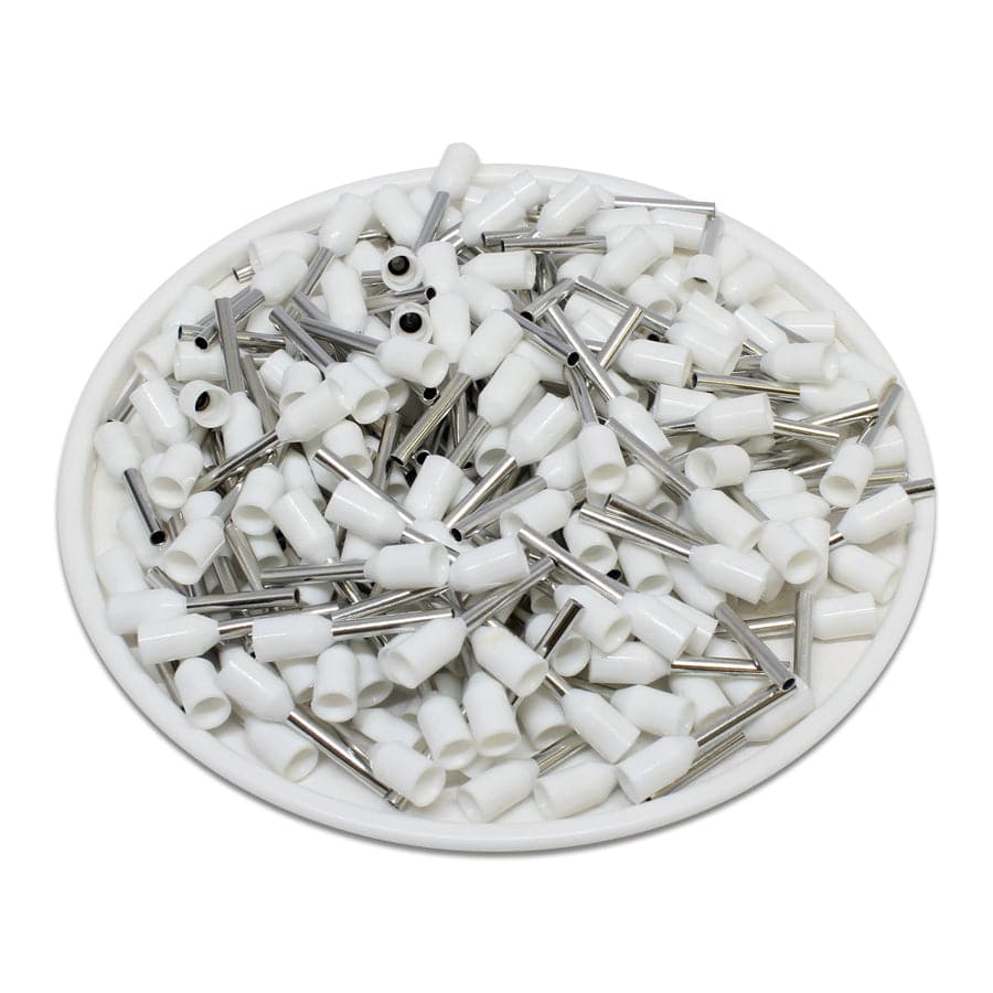 AW07510 - 20 & 18 AWG Insulated Punteras, 10mm Pin, Blanco, UL Recognized, 500 piezas