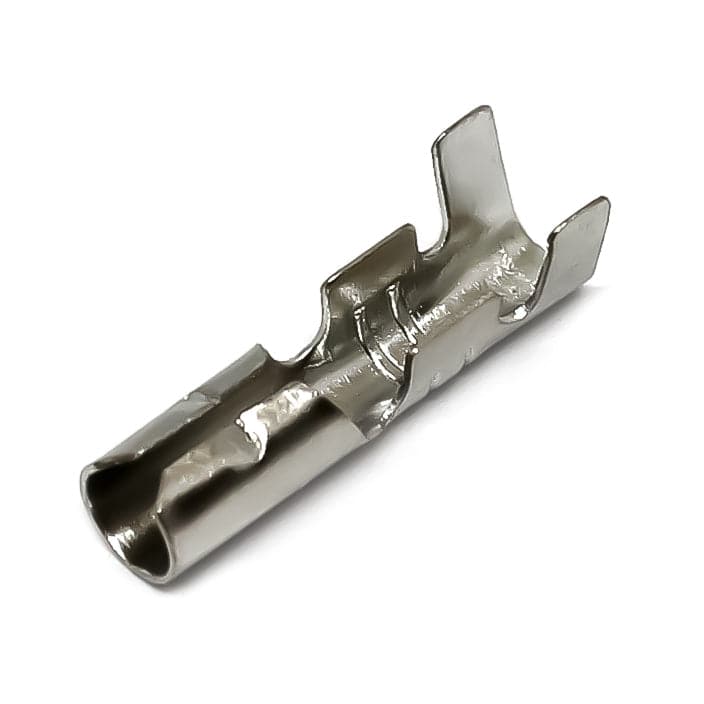 DJ221-4C-T - 16 a 14 AWG Open Barrel Conectores tipo bala, Female, Estañado Brass, 0.187" Tab, 100 piezas