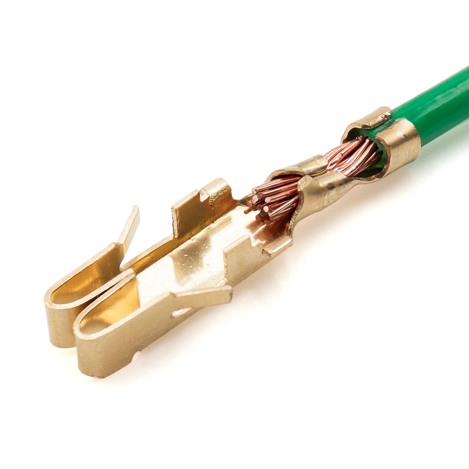 BX2201-2 - 18 to 16 AWG Brass Fuse Box Terminal, Vehicle Instrument Plug, Spring Terminal Block, 100 Pieces