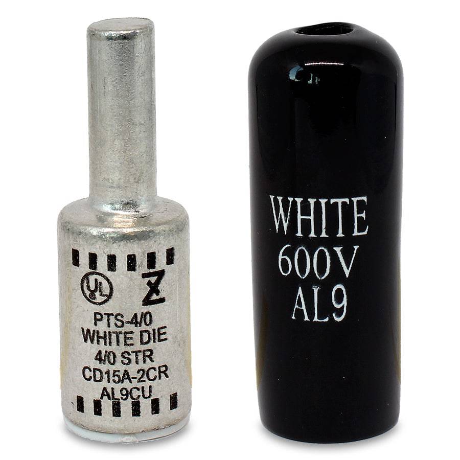 ZPTS4/0 - 4/0 AWG Aluminum Compression Pin Adapter, Blanco, 1 pieza